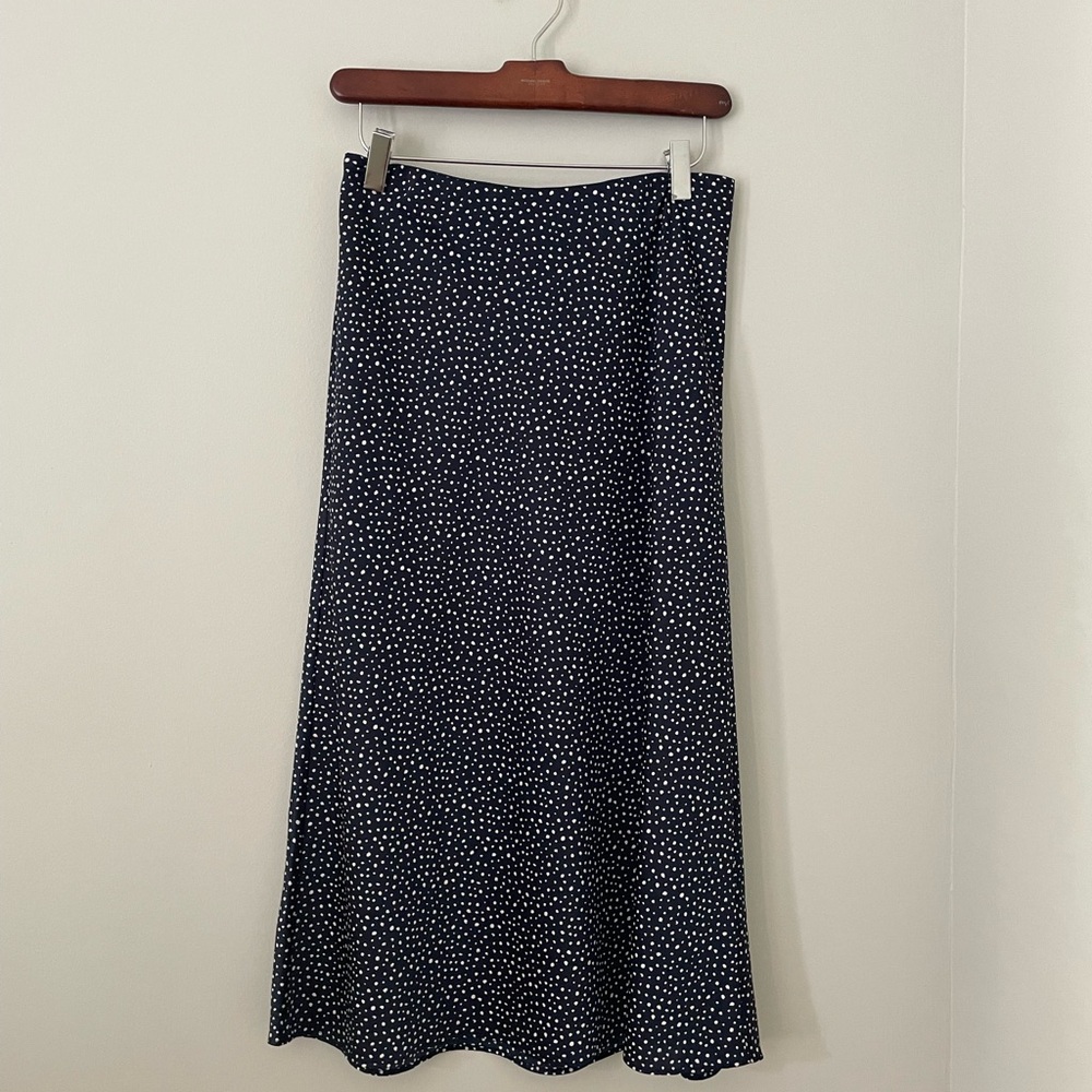 J crew polkadot slip skirt